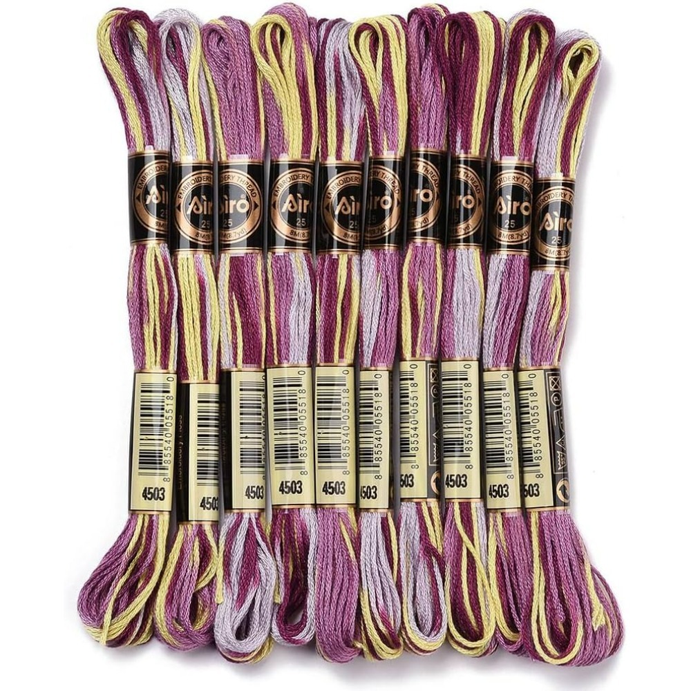 Embroidery Floss - 6 Iplikçik Mor Alacalı Nakış Ipi