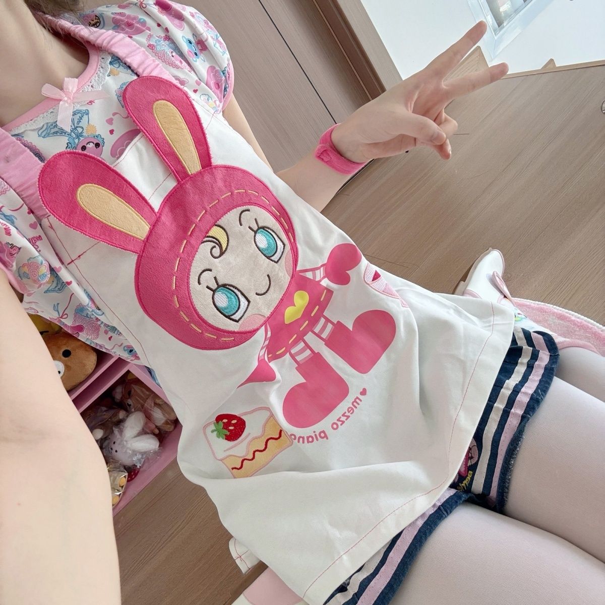 Embroidery Apron - Yaz Yeni Karikatür Mp Nakış Jojifuku