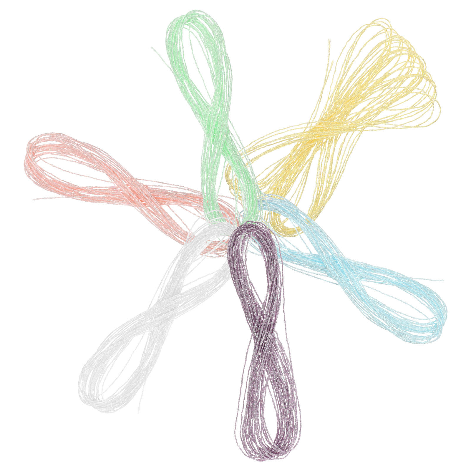 Embroidery Floss - 6 Rulo İnci Parlaklığında Nakış İpliği,