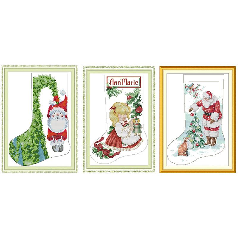 Dmc Floss Set - Joy Sunday Noel Çorabı Baskılı Kanaviçe