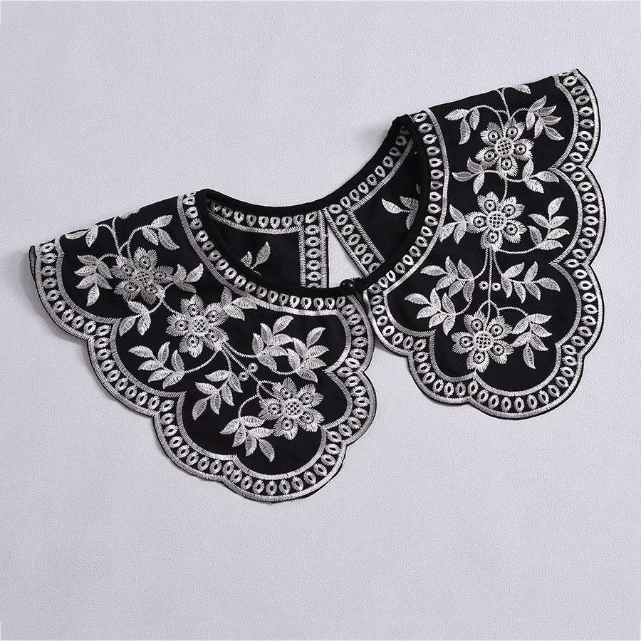 Embroidery On Black Shirt - Yeni Avrupa tarzı dik yaka yaması,