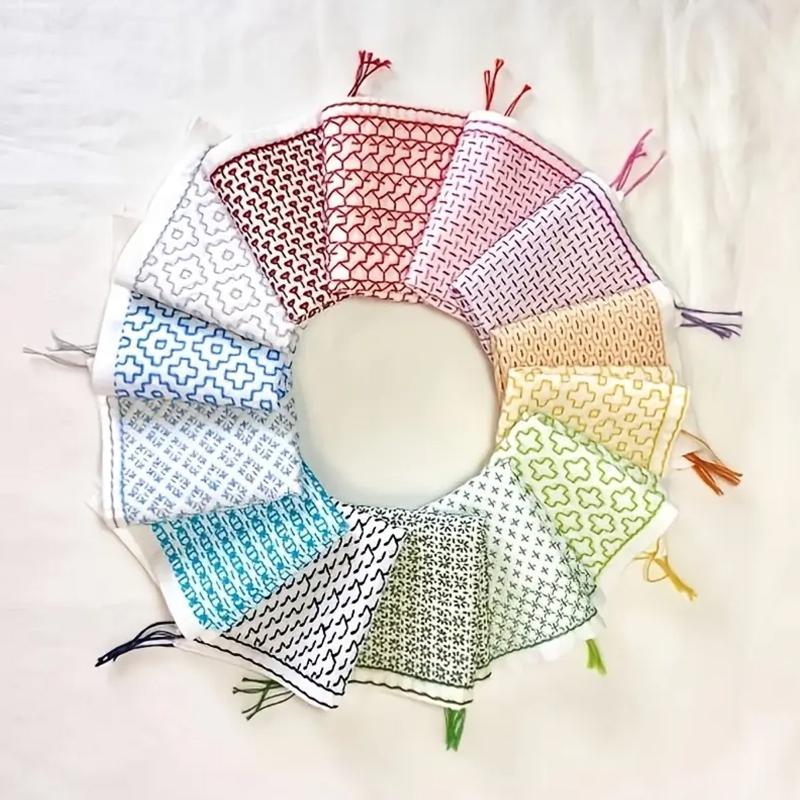 Embroidery Tools - 9/32 adet iplik ve iğneler denim