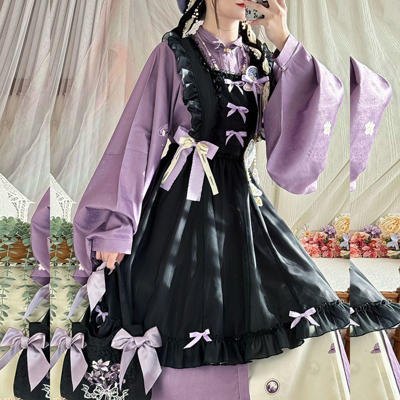 Tatlı Çin Standı Yaka Mor Uzun - Embroidery Apron incelemesi ve fiyatı