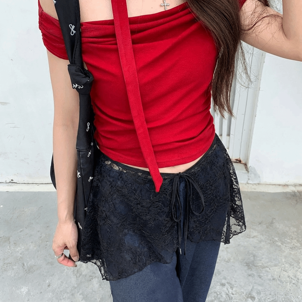 Fransız Dantelli Mini Etek Düz - Embroidery Apron incelemesi ve fiyatı