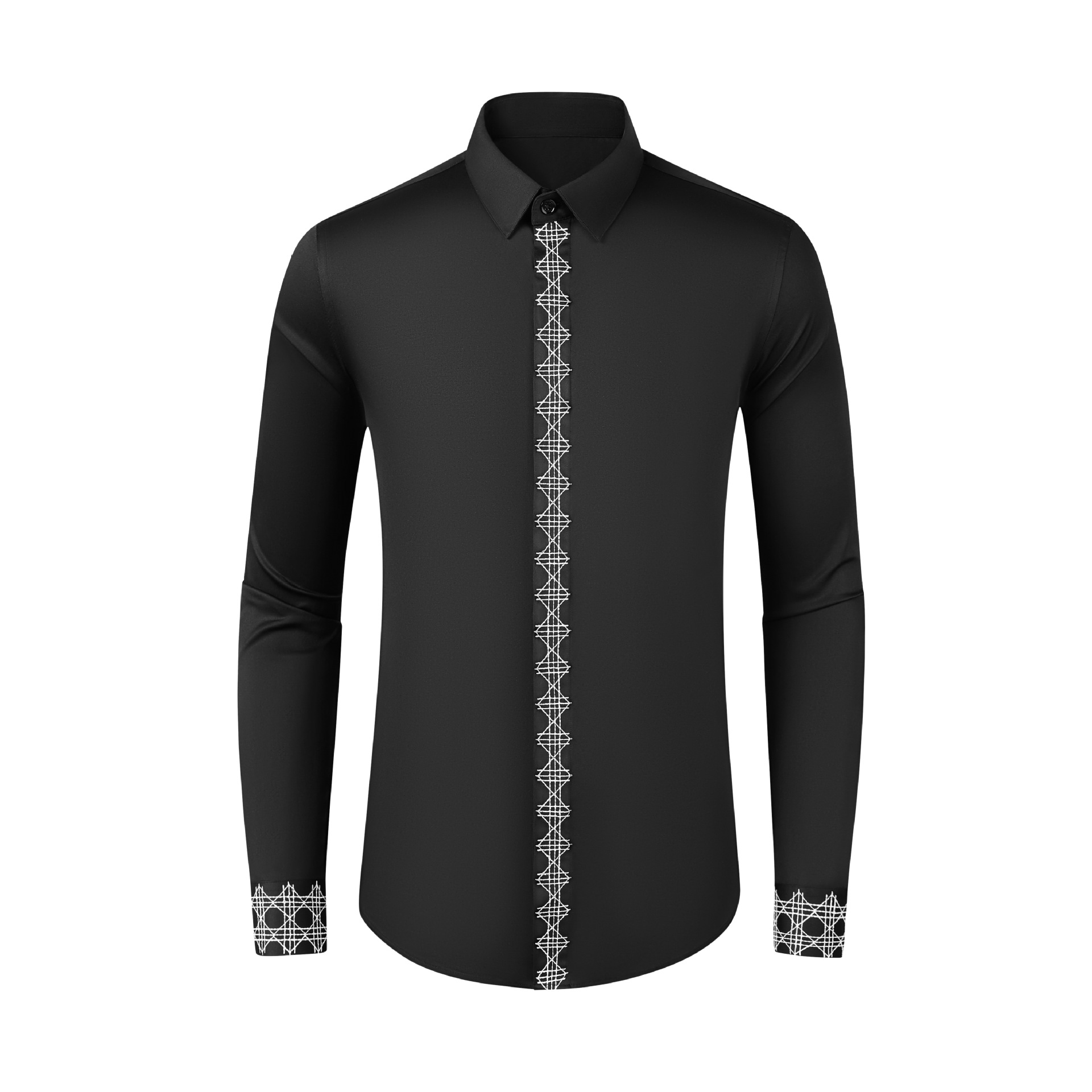Sonbahar ve kış yeni ürün: ön  - Embroidery On Black Shirt incelemesi ve fiyatı