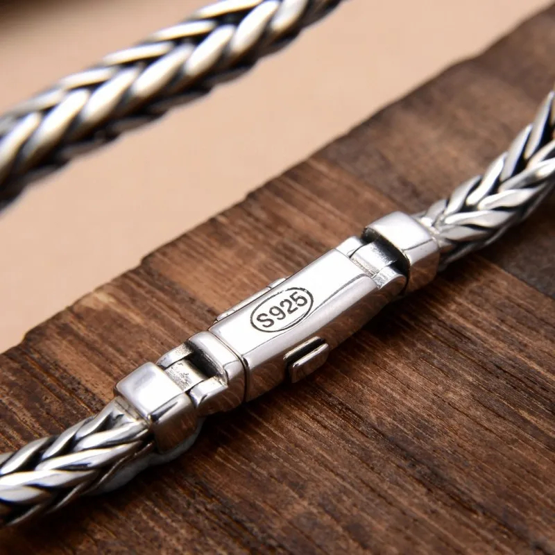 S925 gümüş basit otoriter 6mm  - Embroidery Bracelet incelemesi ve fiyatı