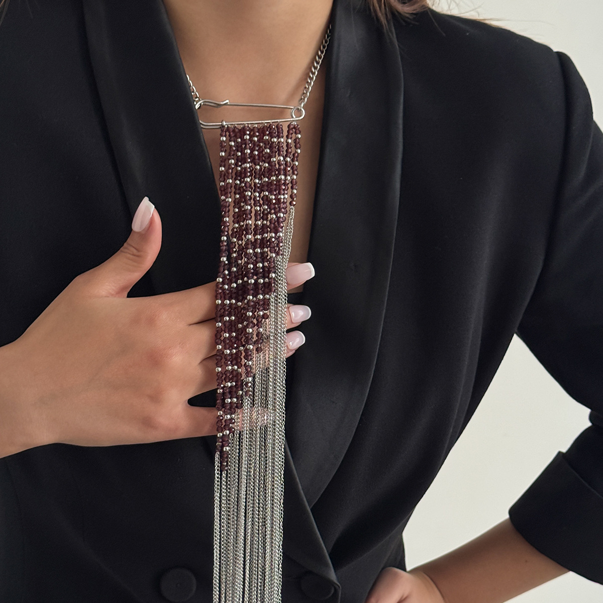 Gümüş Renk Püskül Zincir Broş  - Embroidery Bracelet incelemesi ve fiyatı