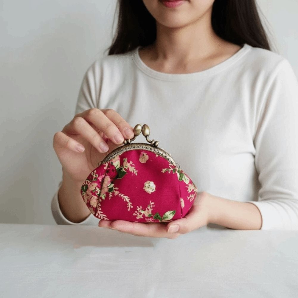 Anti-kayıp Kiss Lock bozuk par - Embroidery Wallet incelemesi ve fiyatı