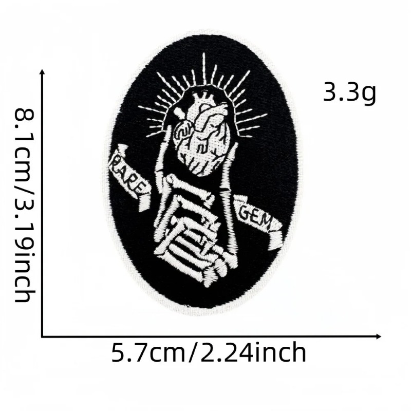 Siyah Punk Terro Kafatası Güll - Embroidery On Black Shirt incelemesi ve fiyatı
